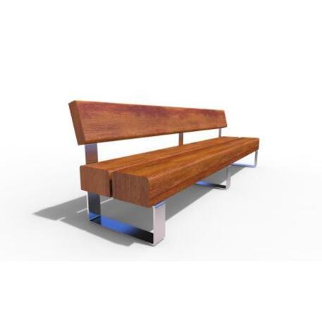 Metal bench with backrest 'IROKO_STF/21-04-15MDL'