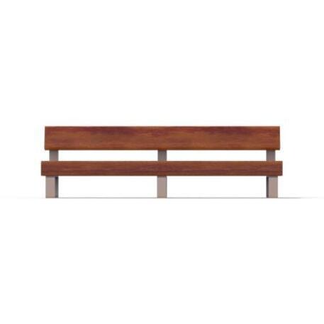 Metal bench with backrest 'IROKO_STF/21-04-15MDL'