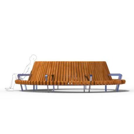 Metal bench with backrest 'IROKO_STF/20-04-63MDL'