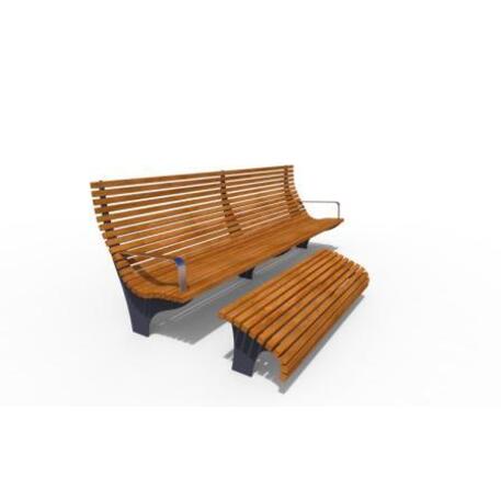 Metal bench with backrest 'IROKO_STF/20-04-61MDL'