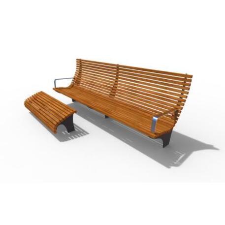 Metal bench with backrest 'IROKO_STF/20-04-61MDL'