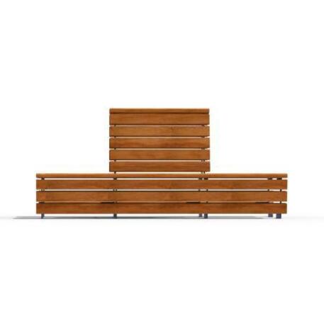 Metal bench with backrest 'IROKO_STF/20-04-52_02MDL'