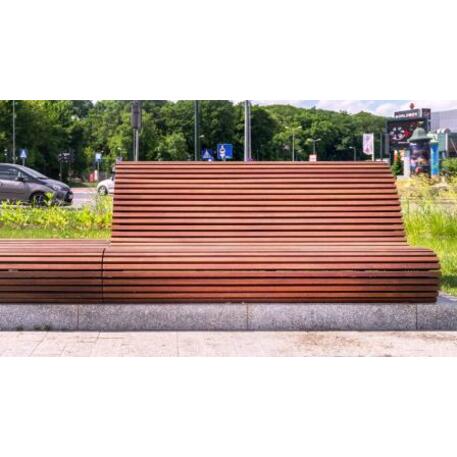 Metal bench with backrest 'IROKO_STF/20-04-50MDL'