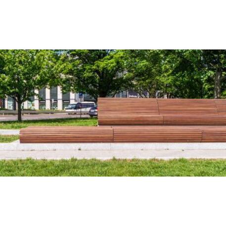 Metal bench with backrest 'IROKO_STF/20-04-50MDL'