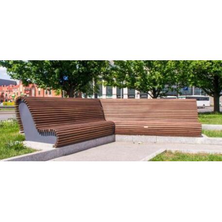 Metal bench with backrest 'IROKO_STF/20-04-50MDL'