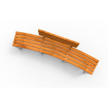 Metal bench with backrest 'IROKO_STF/20-04-49_01MDL'