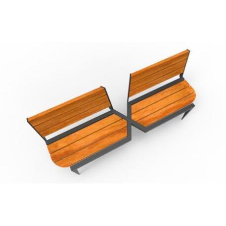 Metal bench with backrest 'IROKO_STF/20-04-33MDL'