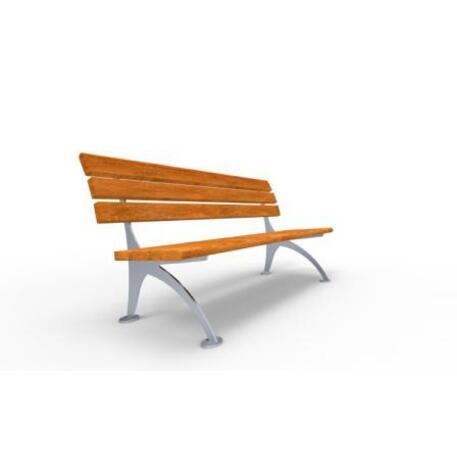 Metal bench with backrest 'IROKO_STF/20-04-32MDL'