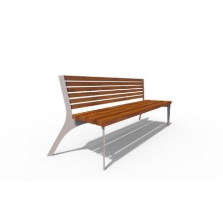 Metal bench with backrest 'IROKO_STF/20-04-29MDL'