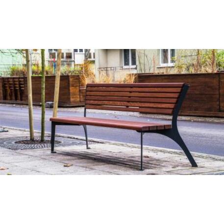 Metal bench with backrest 'IROKO_STF/20-04-29MDL'