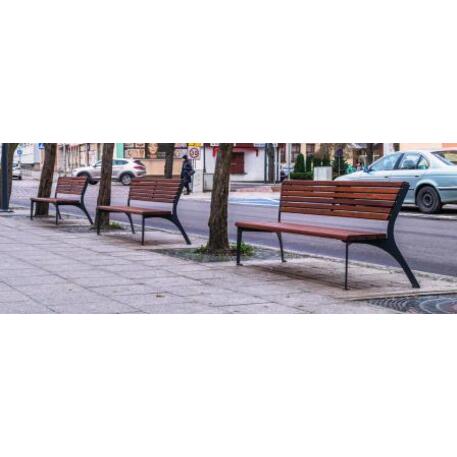 Metal bench with backrest 'IROKO_STF/20-04-29MDL'