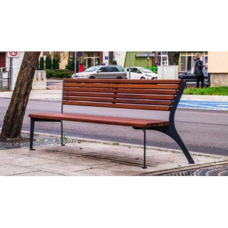 Metal bench with backrest 'IROKO_STF/20-04-29MDL'