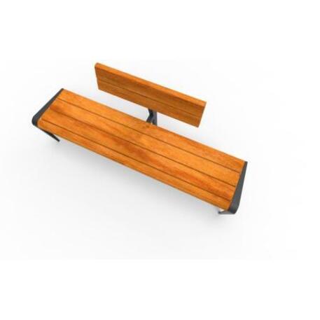 Metal bench with backrest 'IROKO_STF/20-04-26MDL'