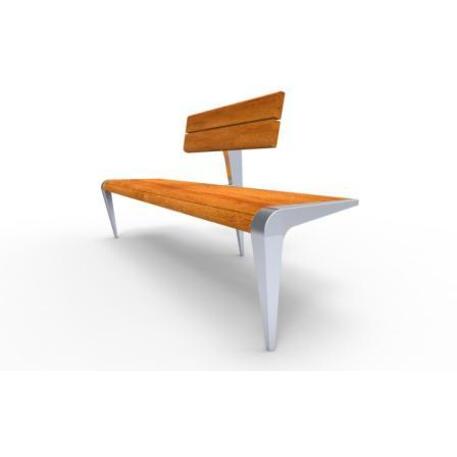 Metal bench with backrest 'IROKO_STF/20-04-26MDL'