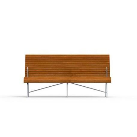 Metal bench with backrest 'IROKO_STF/20-04-23MDL'