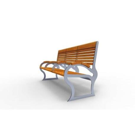 Metal bench with backrest 'IROKO_STF/20-04-18MDL'