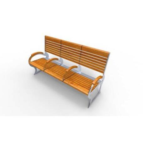 Metal bench with backrest 'IROKO_STF/20-04-18MDL'