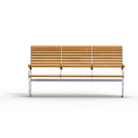 Metal bench with backrest 'IROKO_STF/20-04-18MDL'