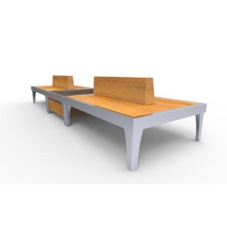 Metal bench with backrest 'IROKO_STF/20-04-13MDL'