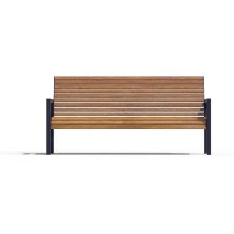 Metal bench with backrest 'IROKO_STF/20-04-09_01MDL'