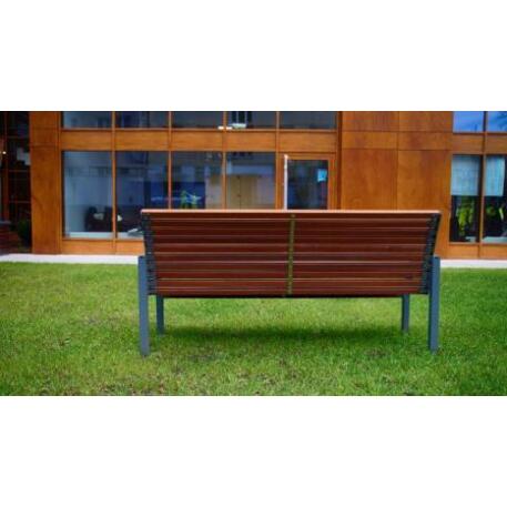 Metal bench with backrest 'IROKO_STF/20-04-09/MDL'