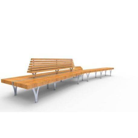 Metal bench with backrest 'IROKO_STF/20-04-07MDL'