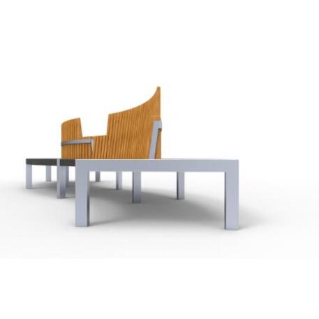 Metal bench with backrest 'IROKO_STF/19-04-87MDL'