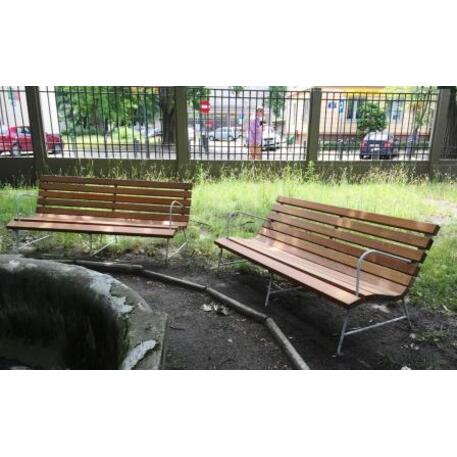 Metal bench with backrest 'IROKO_STF/19-04-83MDL'