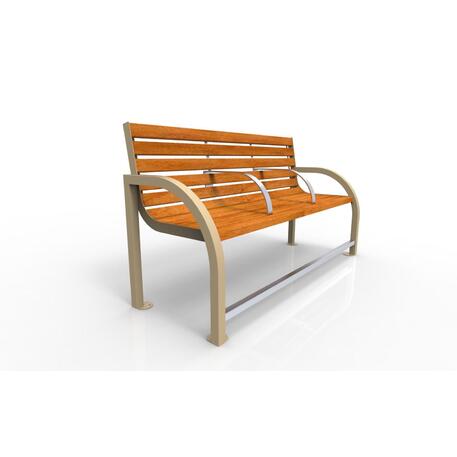 Metal bench with backrest 'IROKO_STF/19-04-82MDL'