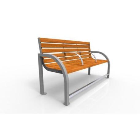 Metal bench with backrest 'IROKO_STF/19-04-82MDL'