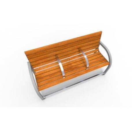 Metal bench with backrest 'IROKO_STF/19-04-82MDL'