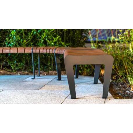 Metal bench with backrest 'IROKO_STF/19-04-78_02MDL'