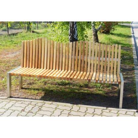 Metal bench with backrest 'IROKO_STF/19-04-75_15MDL'