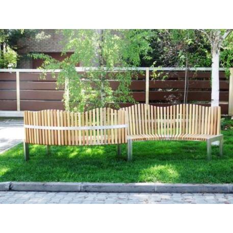 Metal bench with backrest 'IROKO_STF/19-04-75_15MDL'