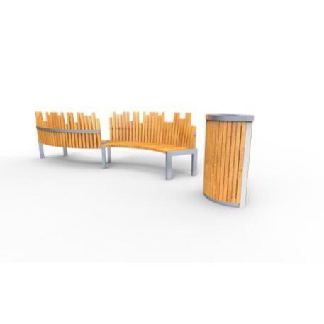 Metal bench with backrest 'IROKO_ STF/19-04-75MDL'