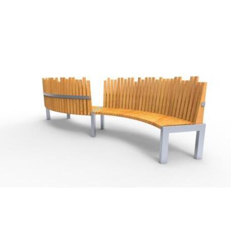 Metal bench with backrest 'IROKO_ STF/19-04-75MDL'