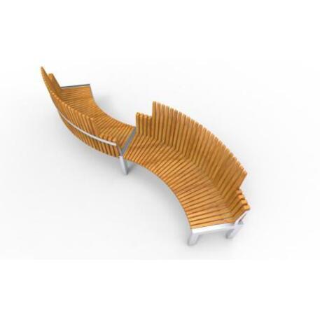 Metal bench with backrest 'IROKO_ STF/19-04-75MDL'