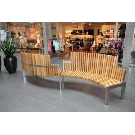 Metal bench with backrest 'IROKO_ STF/19-04-75MDL'