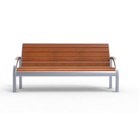 Metal bench with backrest 'IROKO_STF/19-04-72/MDL'