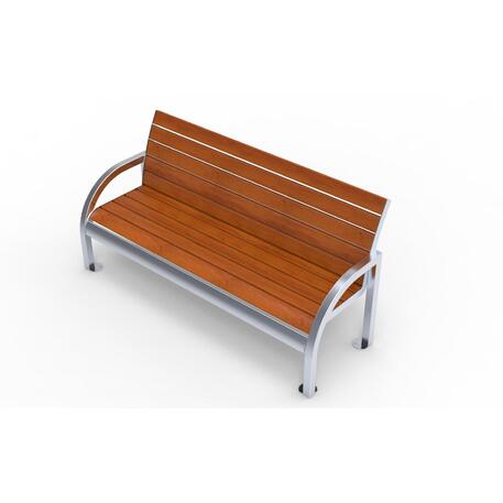 Metal bench with backrest 'IROKO_STF/19-04-72/MDL'