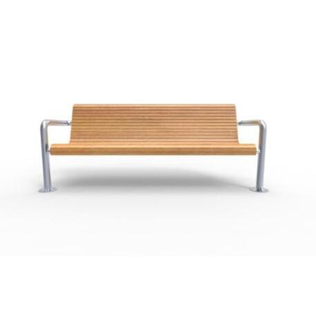 Metal bench with backrest 'IROKO_STF/19-04-71MDL'