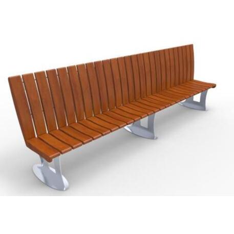 Metal bench with backrest 'IROKO_STF/19-04-70MDL'