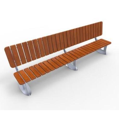 Metal bench with backrest 'IROKO_STF/19-04-70MDL'