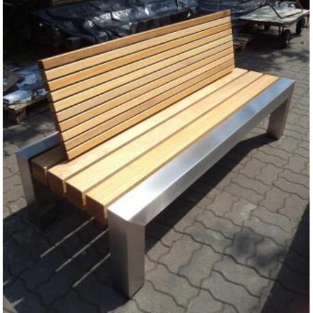 Metal bench with backrest 'IROKO_STF/19-04-67MDL'