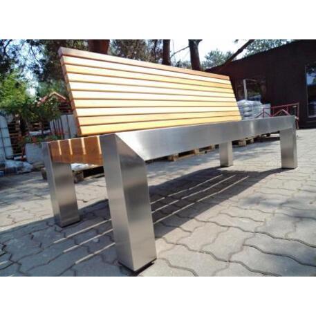 Metal bench with backrest 'IROKO_STF/19-04-67MDL'