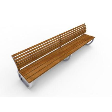 Metal bench with backrest 'IROKO_STF/19-04-66MDL'