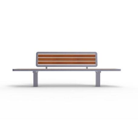 Metal bench with backrest 'IROKO_STF/19-04-65_02MDL'