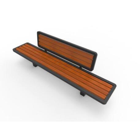 Metal bench with backrest 'IROKO_STF/19-04-65_02MDL'