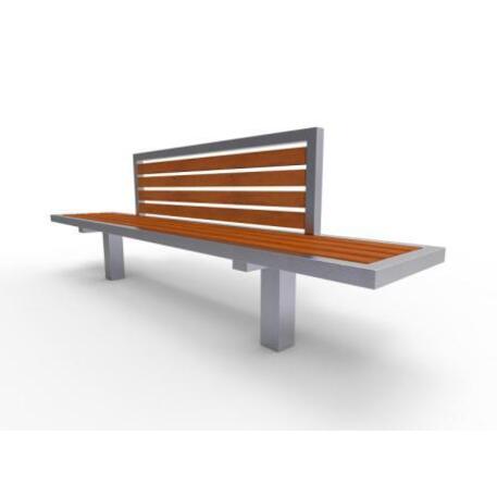 Metal bench with backrest 'IROKO_STF/19-04-65MDL'