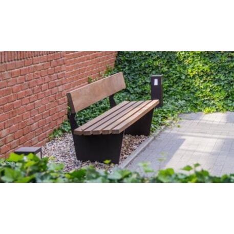 Metal bench with backrest 'IROKO_STF/19-04-60/MDL'